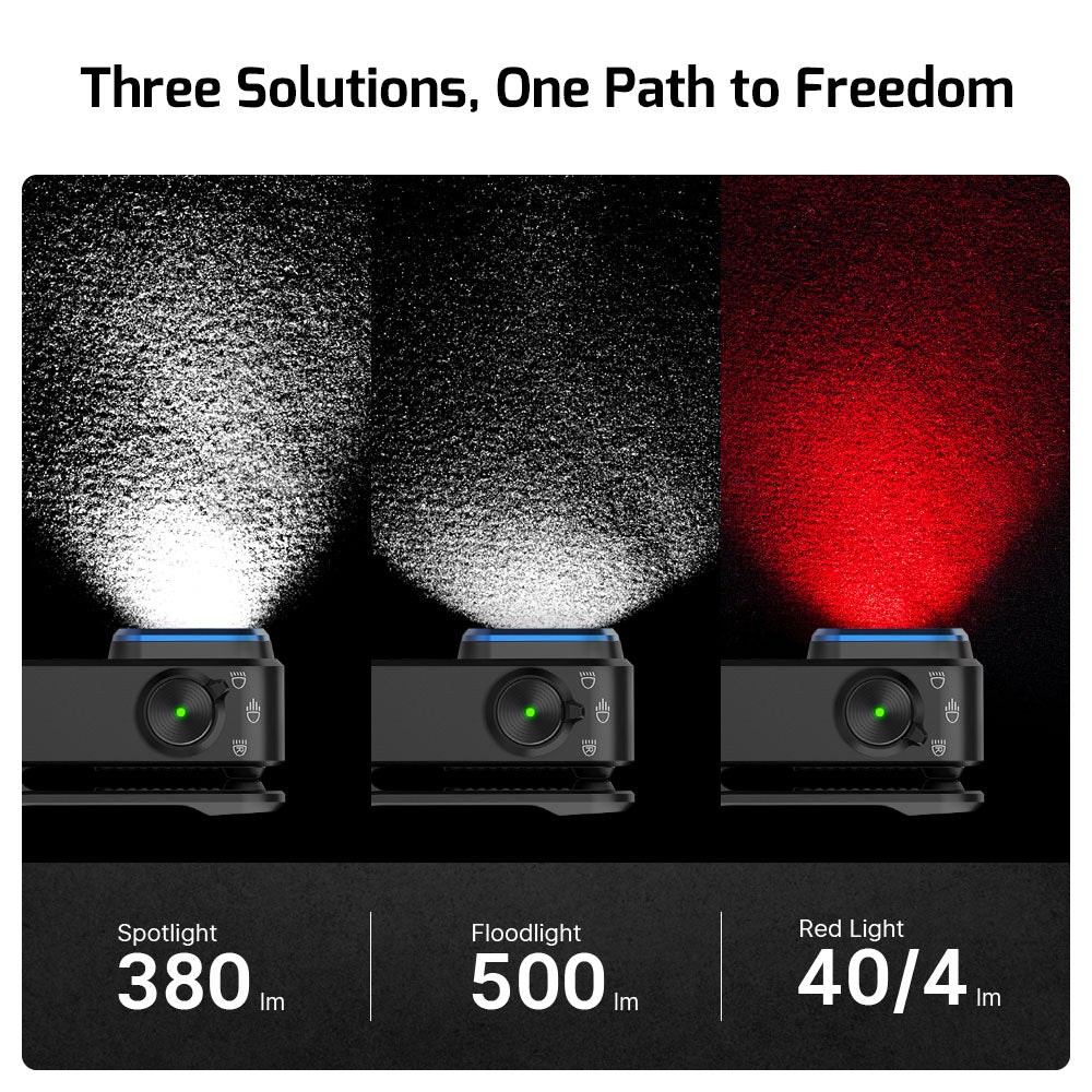 O Light - Oclip Pro Clip Light with Floodlight & Spotlight & Red Light