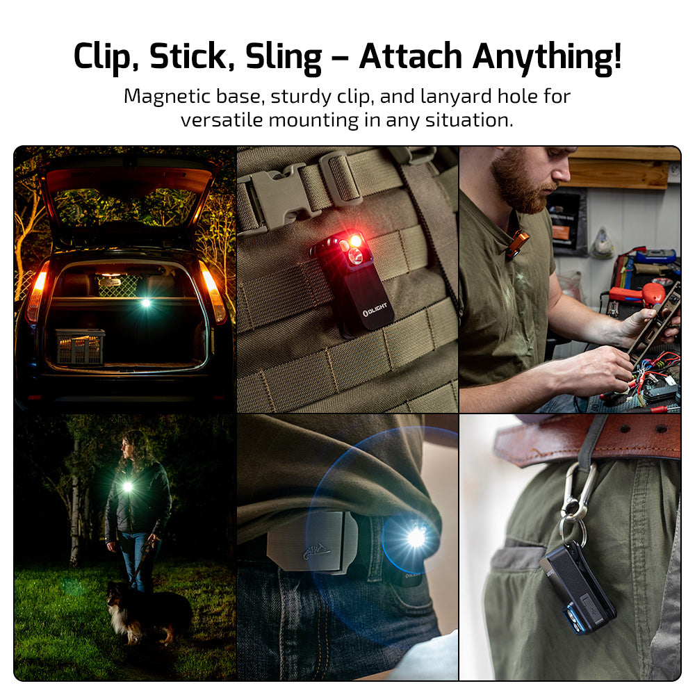 O Light - Oclip Pro Clip Light with Floodlight & Spotlight & Red Light