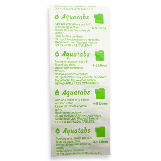 AquaTabs 33mg - 100 Water Purification Tablets (4-5L)