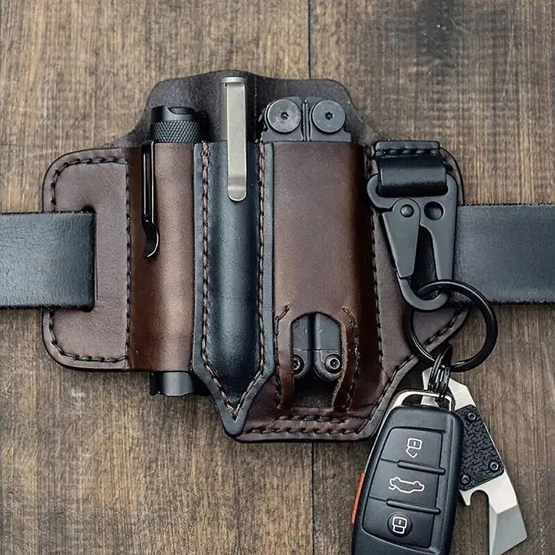 Leather Tactical Multifunctional Belt Organiser - EDC