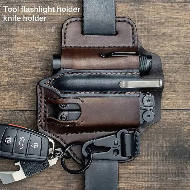 Leather Tactical Multifunctional Belt Organiser - EDC