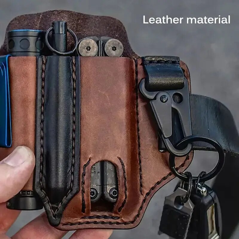 Leather Tactical Multifunctional Belt Organiser - EDC