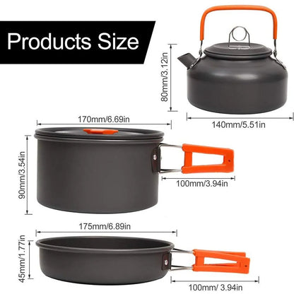 Outdoor/Camping Aluminium Cookware Set