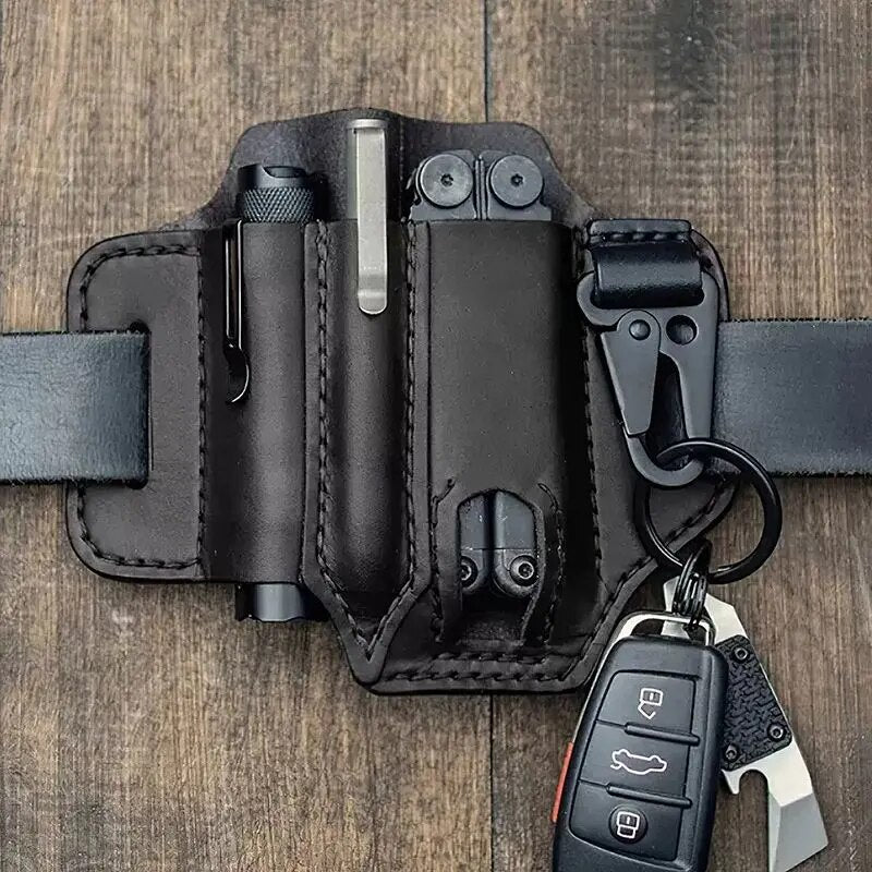 Leather Tactical Multifunctional Belt Organiser - EDC