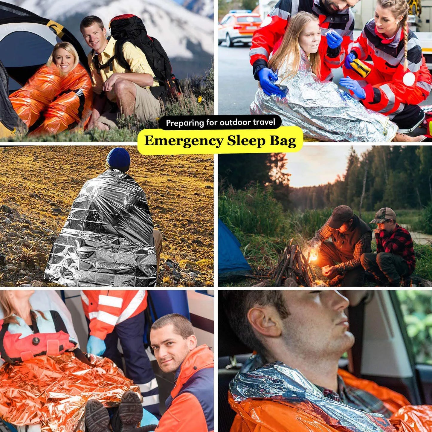 Emergency Mylar sleeping bag / tent