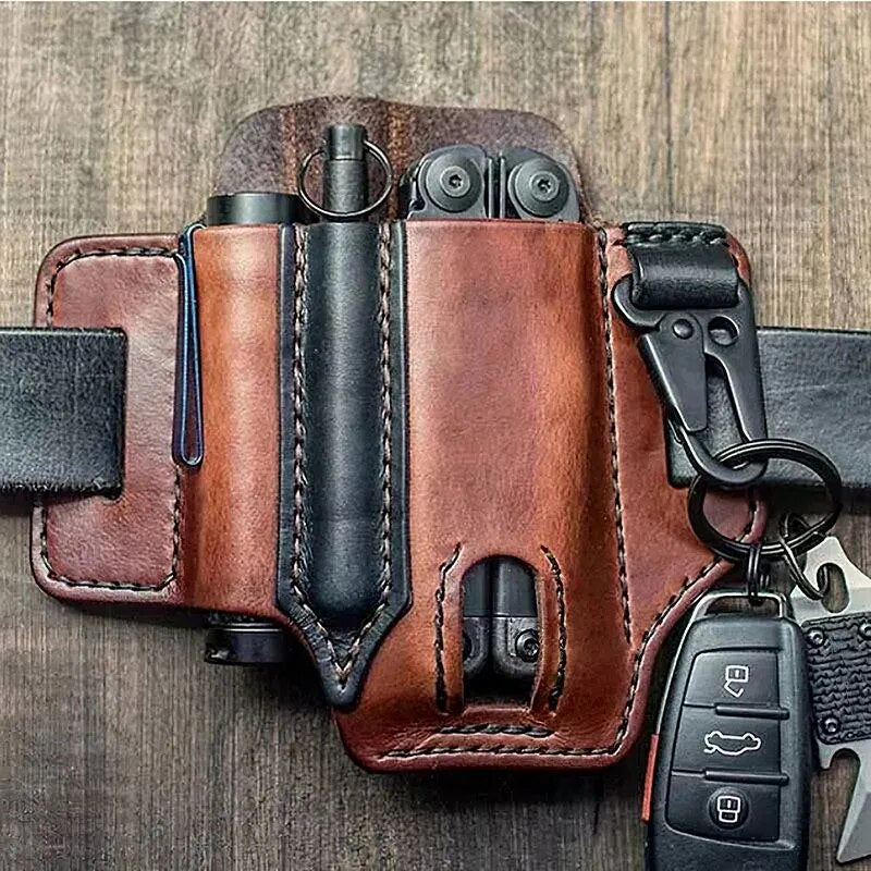 Leather Tactical Multifunctional Belt Organiser - EDC