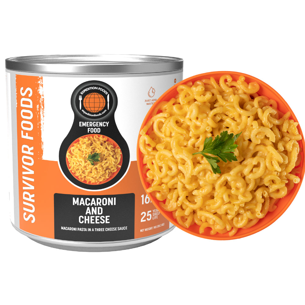 Survivor Food Tin - 25yr life - Macaroni and Cheese